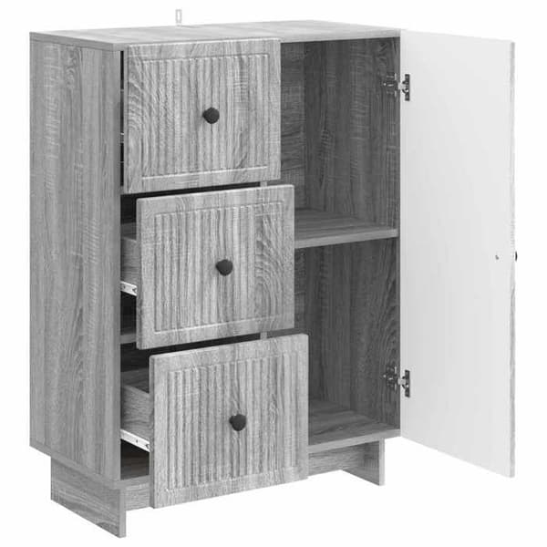 Maison Exclusive - Buffé Sonoma grå 66 x 34,5 x 90 cm Ingenjörsträ