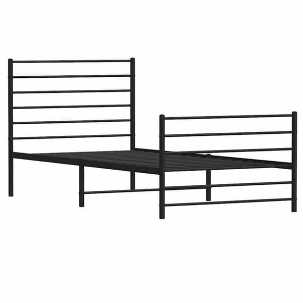 Sengestel - EKSKLUSIV HUS - 100x200 cm - Stål - Sort - Lamelseng Svart
