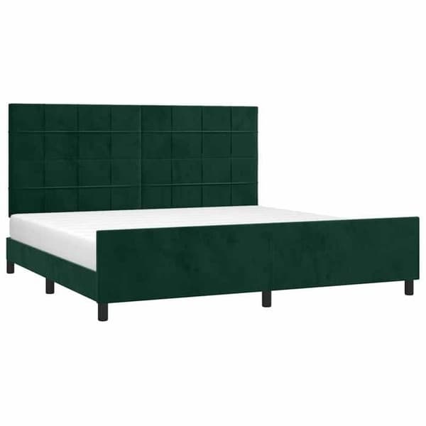 Maison Exclusive - Patja ilman runkoa tummanvihreä 200x200 cm sametti