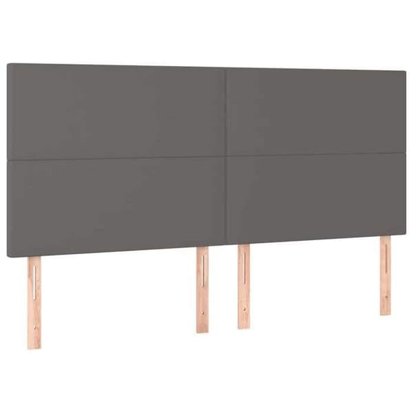 Maison Exclusive - LED Hovedgærde Grå 160x5x118/128 cm Simil læder