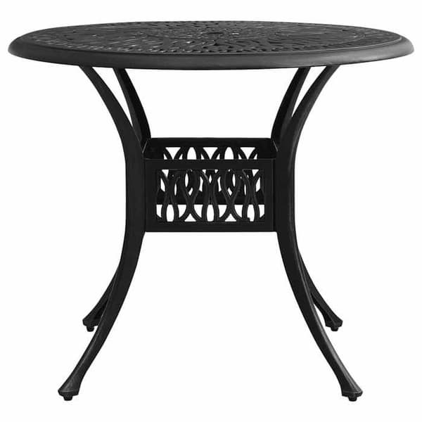 Maison Exclusive - Musta puutarhapöytä 90x90x74 cm valukaluste