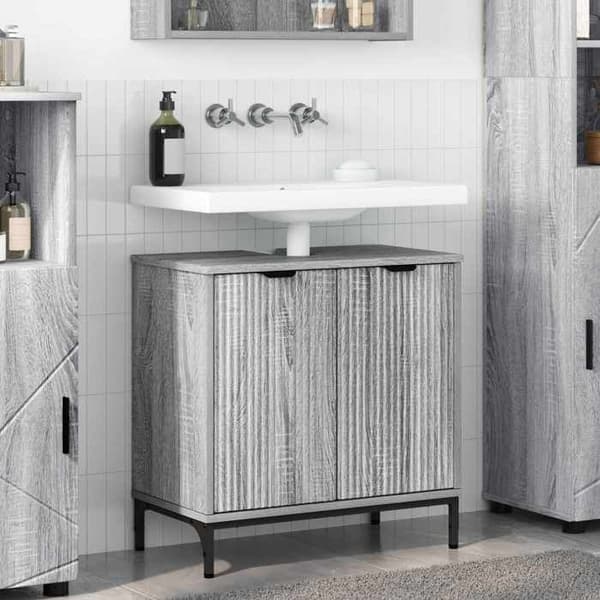 Maison Exclusive - Grå Sonoma Badrum Handfat Möbel Gris Sonoma