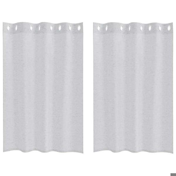 Verho - MAISON EXCLUSIVE - 2 kpl - Vaaleanharmaa - Polyesteri - 140 x 140 cm Ljusgrått