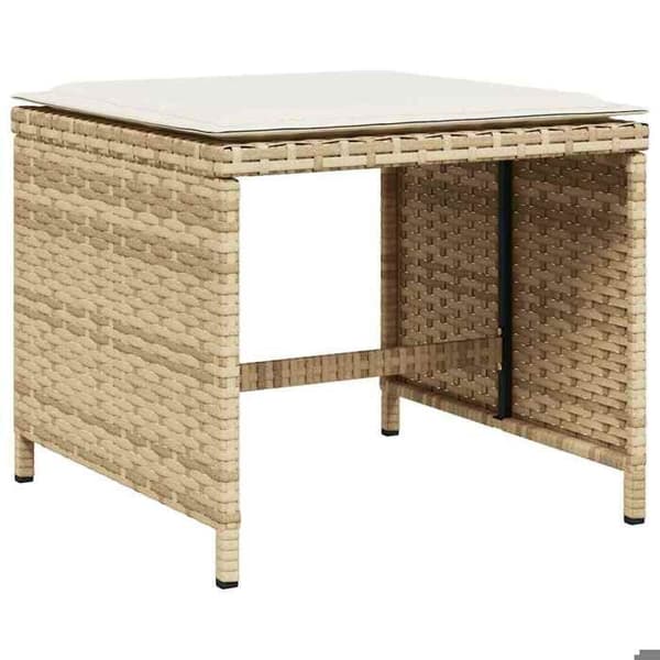 Maison Exclusive - Puutarhakalusteryhmä ja tyynyt 17 kpl beige