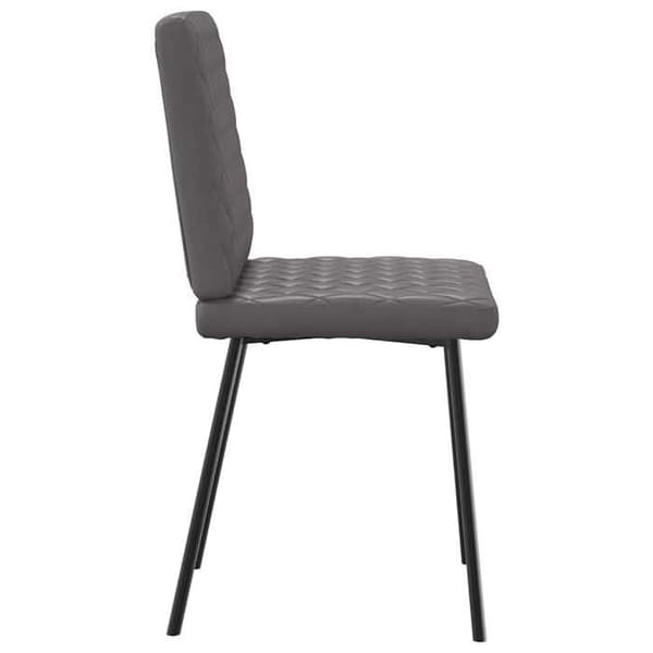 Maison Exclusive - Matstolar set om 2 grå konstläder