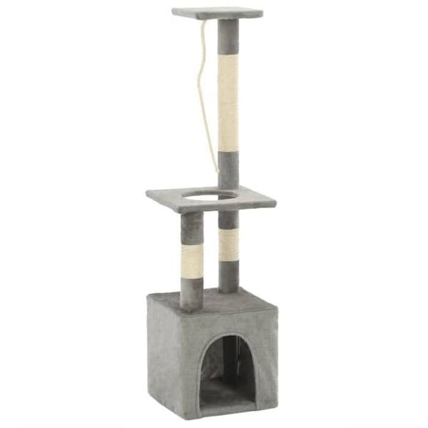 Maison Exclusive - Kattträd med sisal klöstrumpor 109 cm Grå Grå