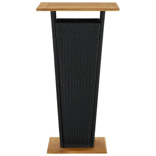 Maison Exclusive - Barbord Sort 60x60x110 cm Vævet harpiks og akacietræ