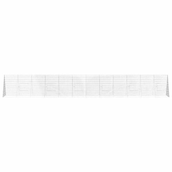 Exklusivt hus - Silverfärgad hönsgård 650 x 100 x 85 cm Galvaniserat stål Silver