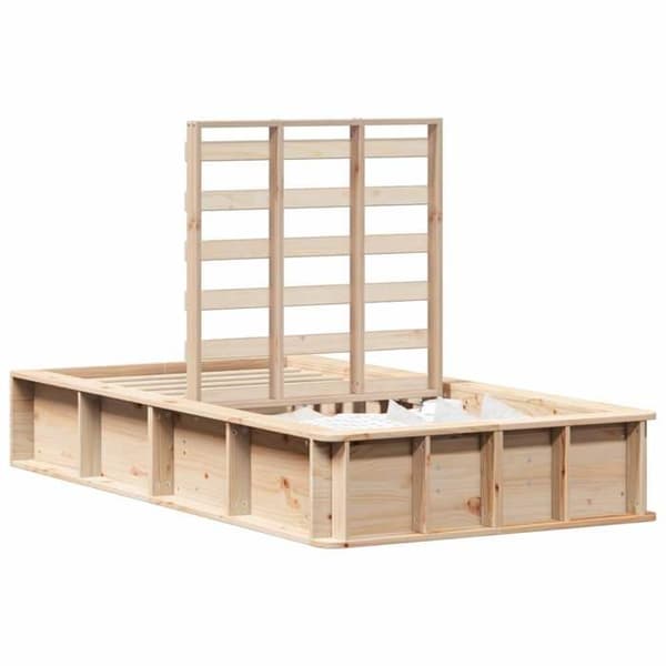 Maison Exclusive - Sängram Vaxad brun 75 x 190 cm Massivt furu