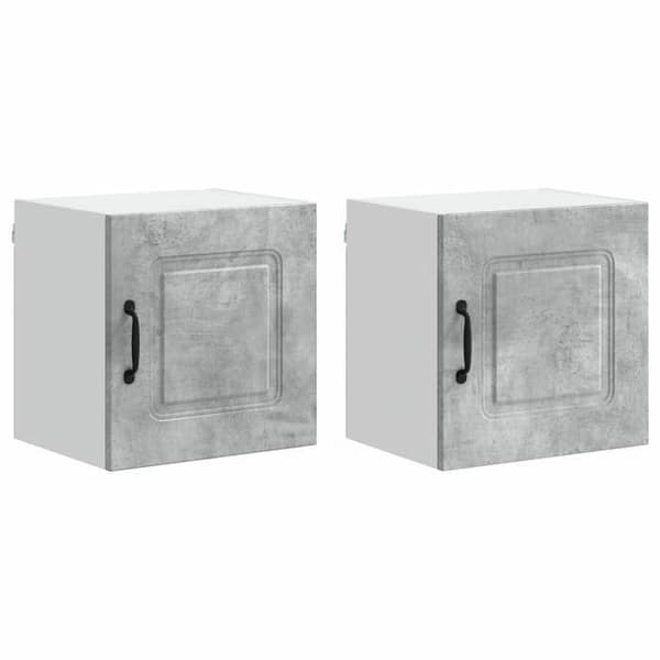 Maison Exclusive - Kalmar 2 stk. opvaskemaskinepanel Grå beton Betonggrå