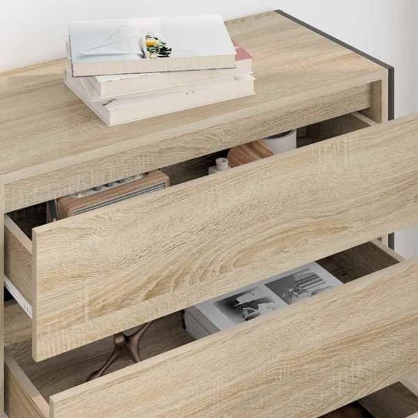 Maison Exclusive - Buffé Ek Sonoma 79 x 36 x 75,5 cm Ingenjörsträ