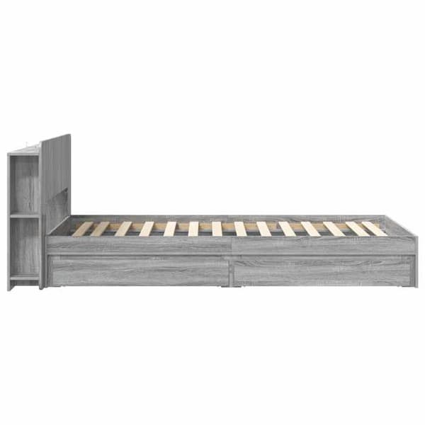 Maison Exclusive - Sängram med förvaring Sonoma grå 100 x 200 cm Sonoma grå