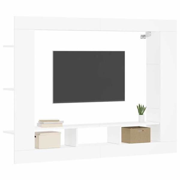 Maison Exclusive - Hvid TV-møbel 152x22x113 cm ingeniørtræ