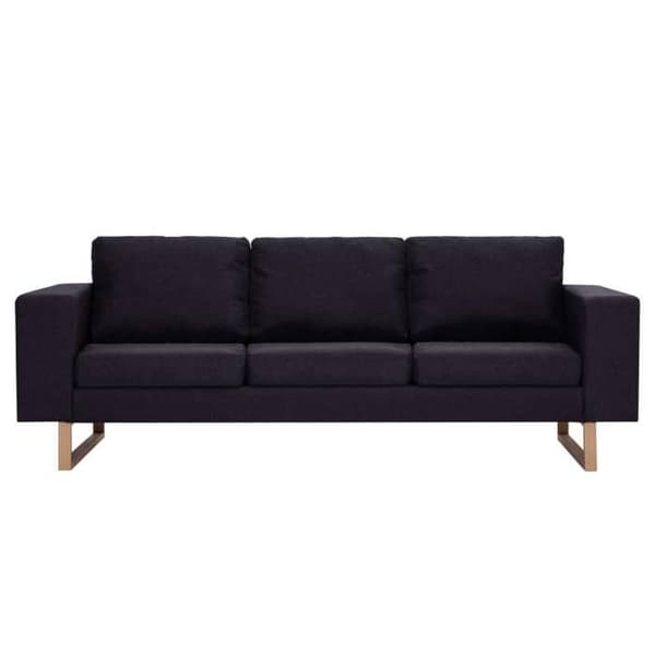 Maison Exclusive - Sofa til 3 personer i sort stof Svart