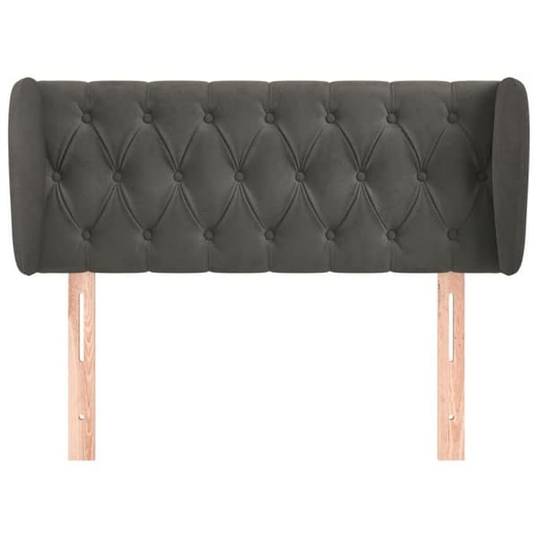 Maison Exclusive - Huvudgavel med öron Mörkgrå 103x23x78/88 cm Sammet mörkgrå