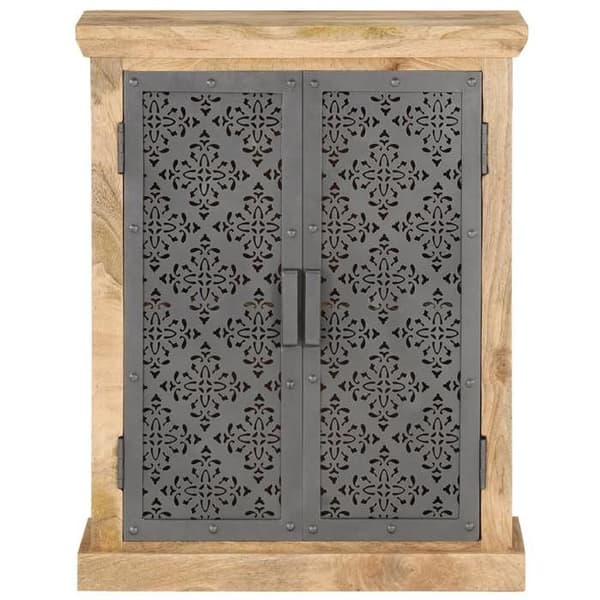 Maison Exclusive - Buffé med stålskåp 60x35x75 cm Solid mangoträ