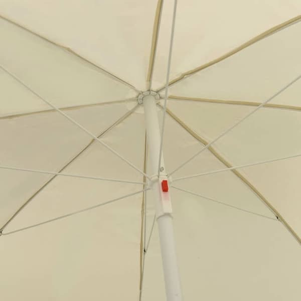 Strandparasol - Eksklusivt Hus - Sandgul - Diameter 240 cm - Justerbar polyester