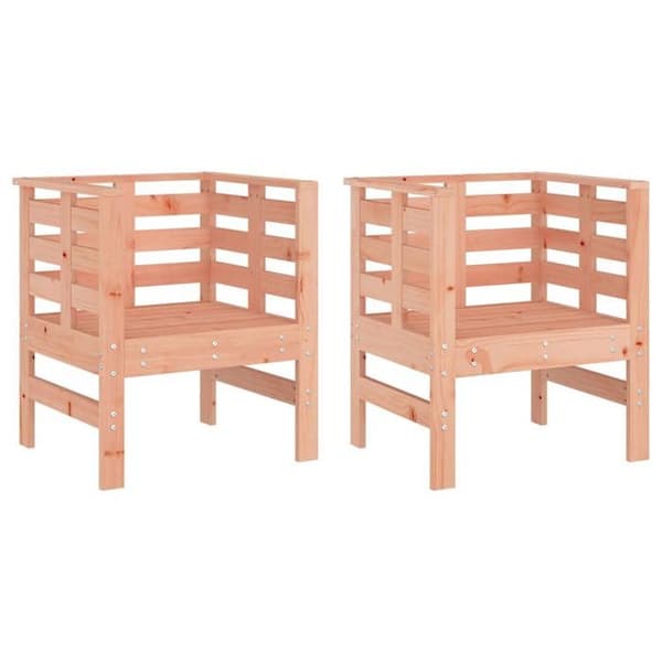 Maison Exclusive - Havestole sæt af 2 61,5x53x71 cm massiv douglas træ