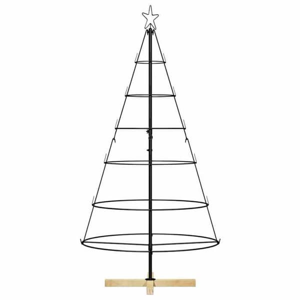 Maison Exclusive - Julgran i konform med svart stöd 154 cm Stål