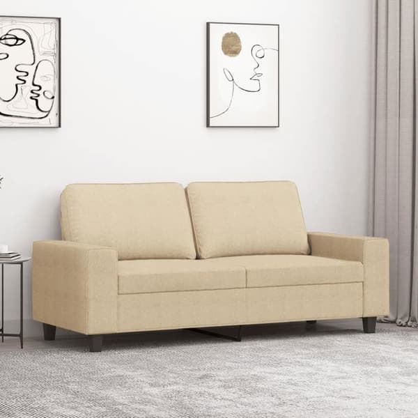 Maison Exclusive - 2-personers sofa Creme 140 cm Stof