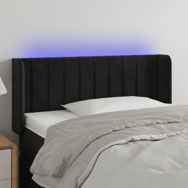 Maison Exclusive - LED-päätymustalla 83x16x78/88 cm sametilla Svart