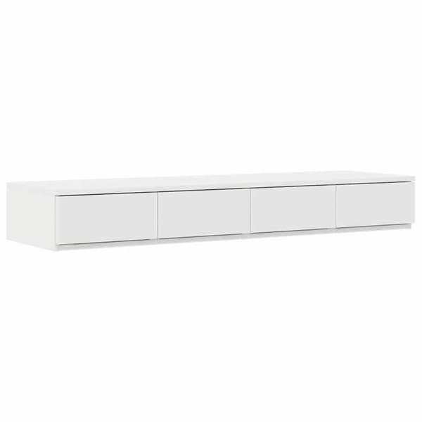 Maison Exclusive - Sängram med förvaring Vit 120 cm Ingenjörsträ