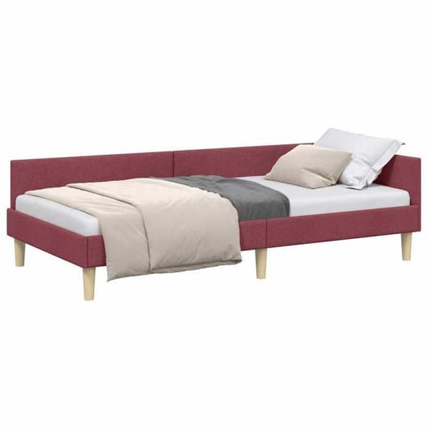 Maison Exclusive - Hörnsängram Bordeaux 90 x 200 cm tyg