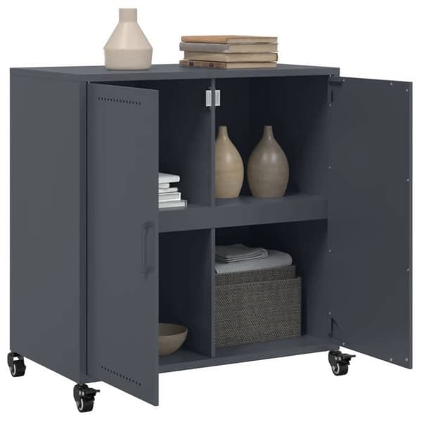 Maison Exclusive - Buffet antracit 68x39x72 cm stål
