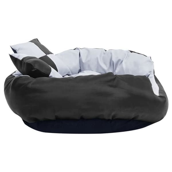 Maison Exclusive - Vaskbart vendbart hundepude Grå og sort 85x70x20 cm Grå och svart