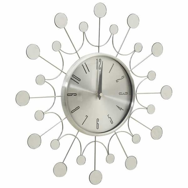 Maison Exclusive - 325165 Seinäkello Hopea 40 cm Metalli