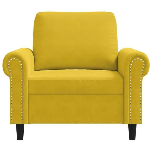 Maison Exclusive - Keltainen nojatuoli 60 cm samettia