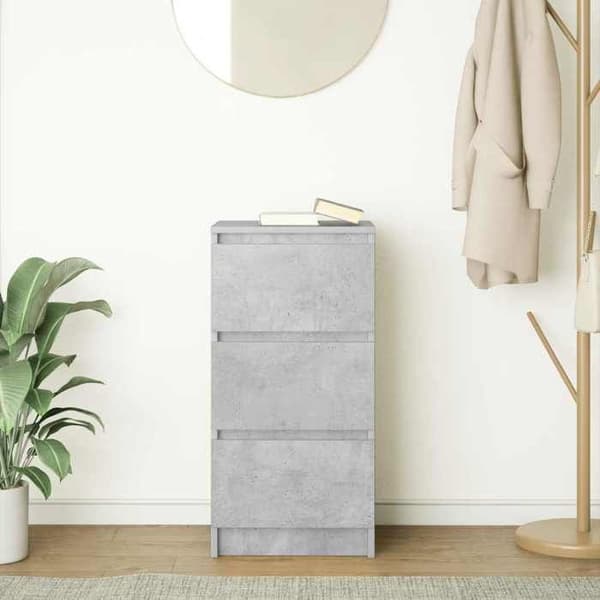 Maison Exclusive - Buffet grå beton 37,5x35x76 cm ingeniørtræ