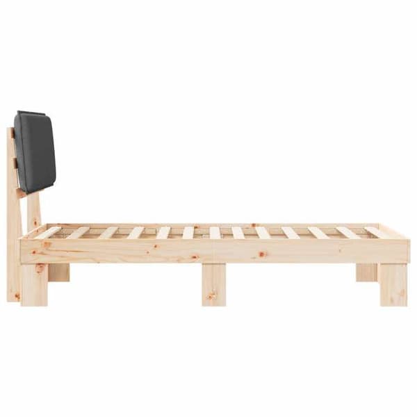 Maison Exclusive - Sänkykehys pehmustetulla päädyllä Tummanharmaa 90 x 200 cm Mörkgrå