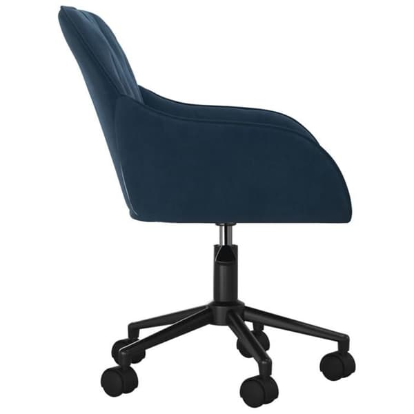 Maison Exclusive - Snurrstolar för matbord, set om 2, Blå Sammet