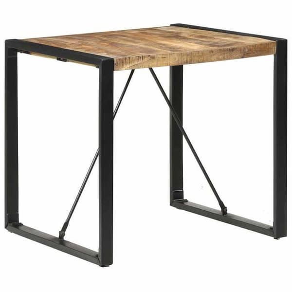 Maison Exclusive - Matbord 80x80x75 cm Rå mangoträ