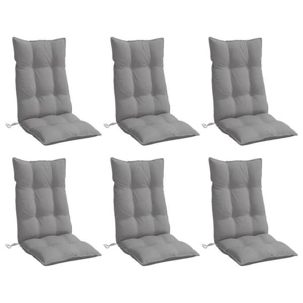 Maison Exclusive - Stolar med hög rygg, 6-pack, grått Oxford-tyg grå