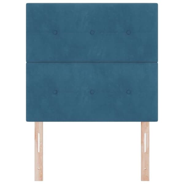 Maison Exclusive - Mörkblå sänggavel 90 cm Sammet