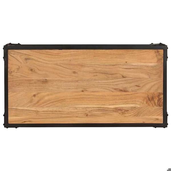 Maison Exclusive - Soffbord 90x45x35 cm i solid akaciaträ Brun (bruna ränder)