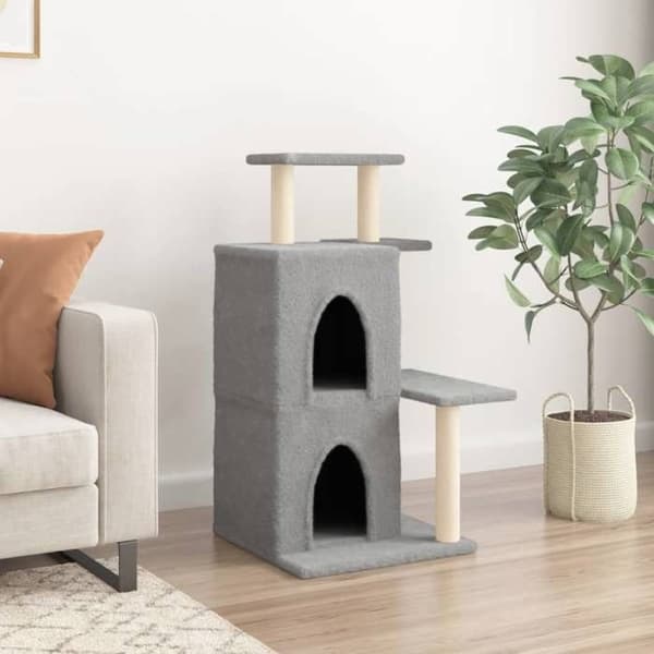 Maison Exclusive - Kattekradse med lys grå sisal 97 cm ljusgrått