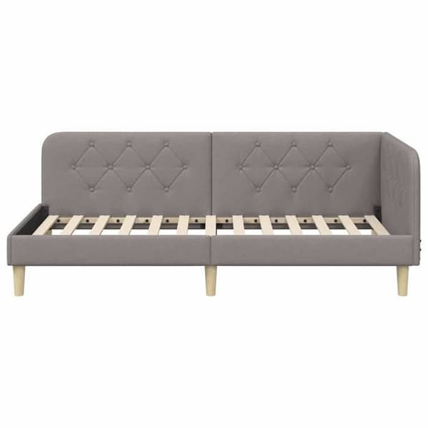 Maison Exclusive - Vinkel sengestel Taupe 100 x 200 cm stof