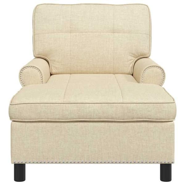 Maison Exclusive - Chaise longue Crème kangas 91 x 157 x 91 cm