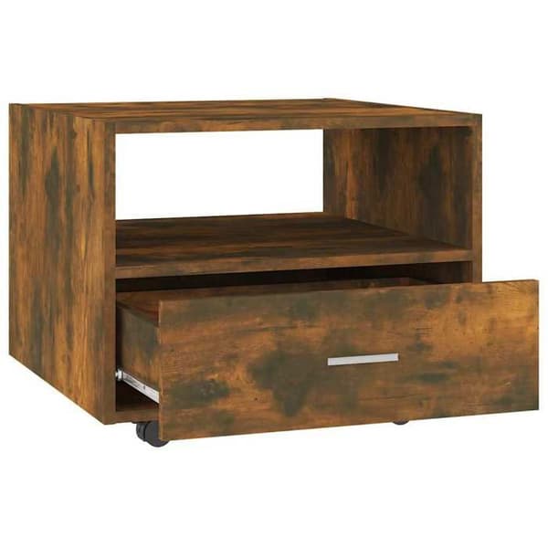 Maison Exclusive - Sofabord i røgfyldt eg 55x55x40 cm ingeniørtræ