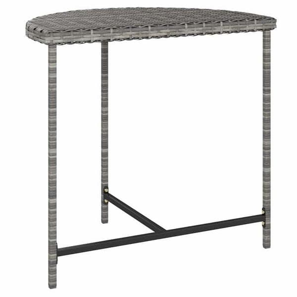 Havemøbel - MAISON EXCLUSIVE - 80x50x75 cm - Vævet harpiksmateriale - Pulverlakeret stålramme - Rektangulær grå Grå