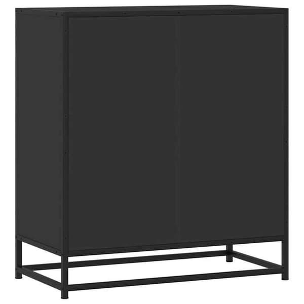 Maison Exclusive - Sort buffet 68x35x76 cm i ingeniørtræ og metal
