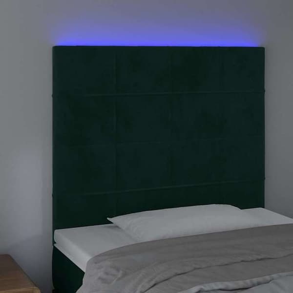 Maison Exclusive - LED-pääty, tummanvihreä 90x5x118/128 cm sametti Mörkgrön