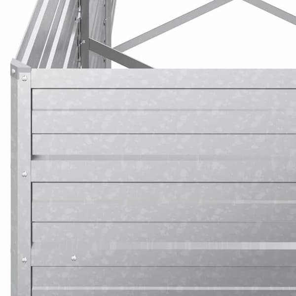 Maison Exclusive - Hævet havebed 320x80x77 cm Galvaniseret stål Sølv