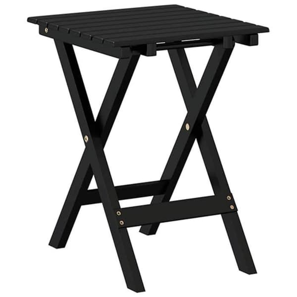 Maison Exclusive - Sammenklappeligt sidebord i sort massiv poppeltræ Svart