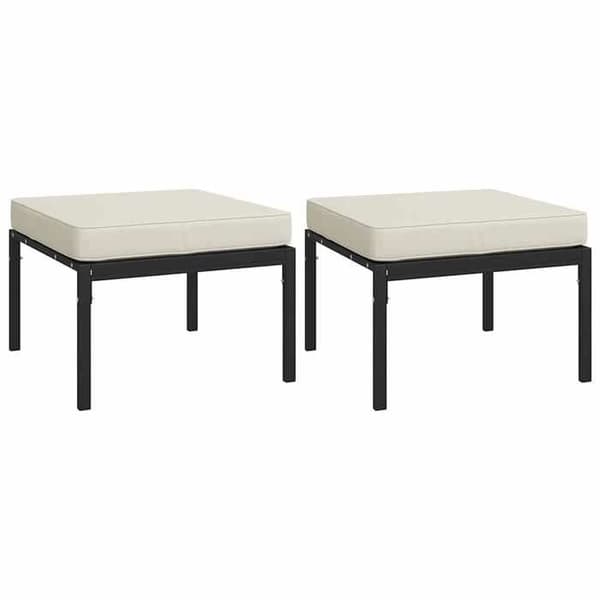 Maison Exclusive - Trädgårdsstolar och sandkuddar set om 2 60x60x35cm stål sand