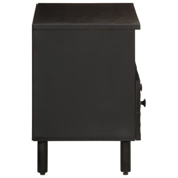 Maison Exclusive - Sort TV-møbel 70x33x46 cm i massivt mangotræ