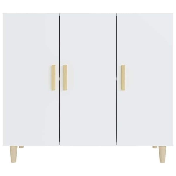 Maison Exclusive - Buffé vit 90x34x80 cm ingenjörsträ